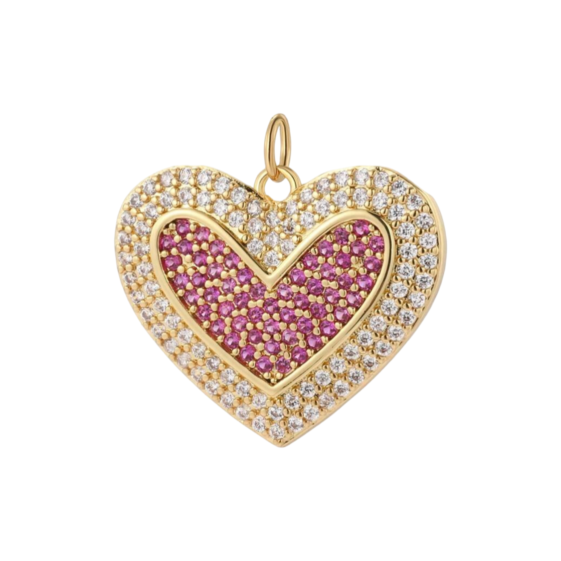 Pink Pave Heart