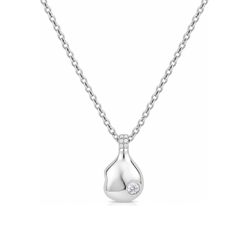 Pure Drop Silver Necklace