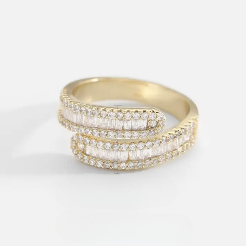 Baguettes Adjustable Ring