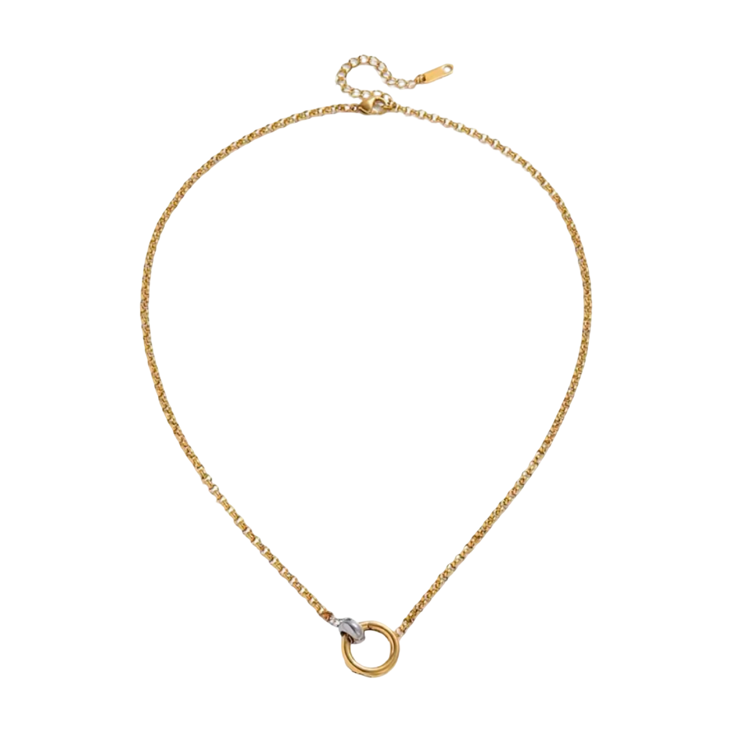 Clutch Two Tone Necklace