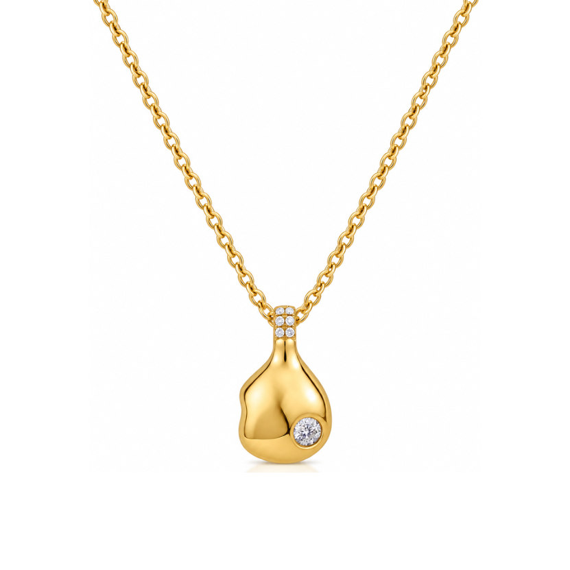 Pure Drop Gold Necklace