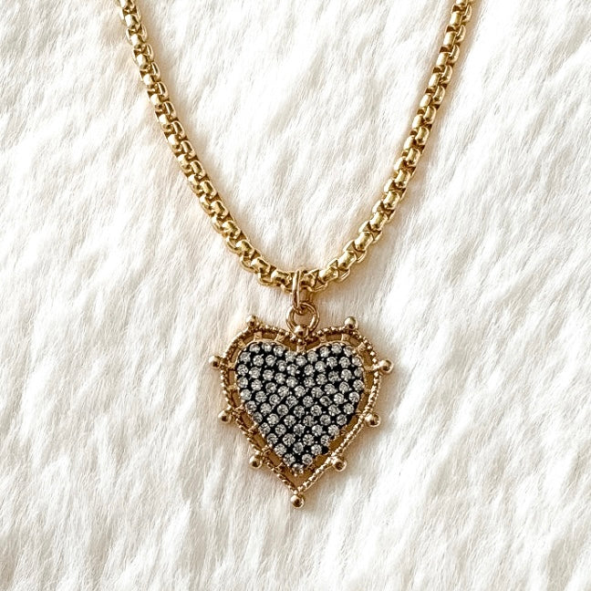 Pave Heart Necklace