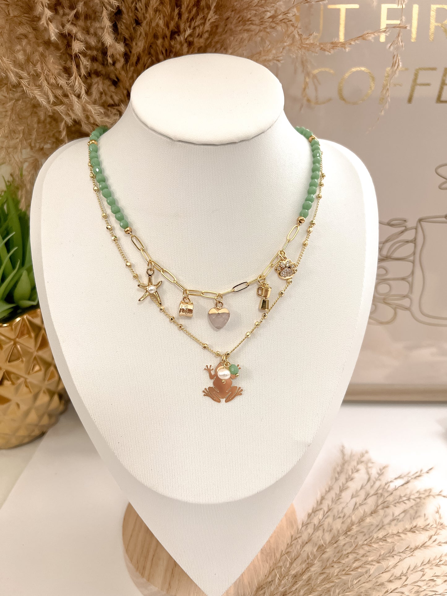 Aqua Sharms Necklace