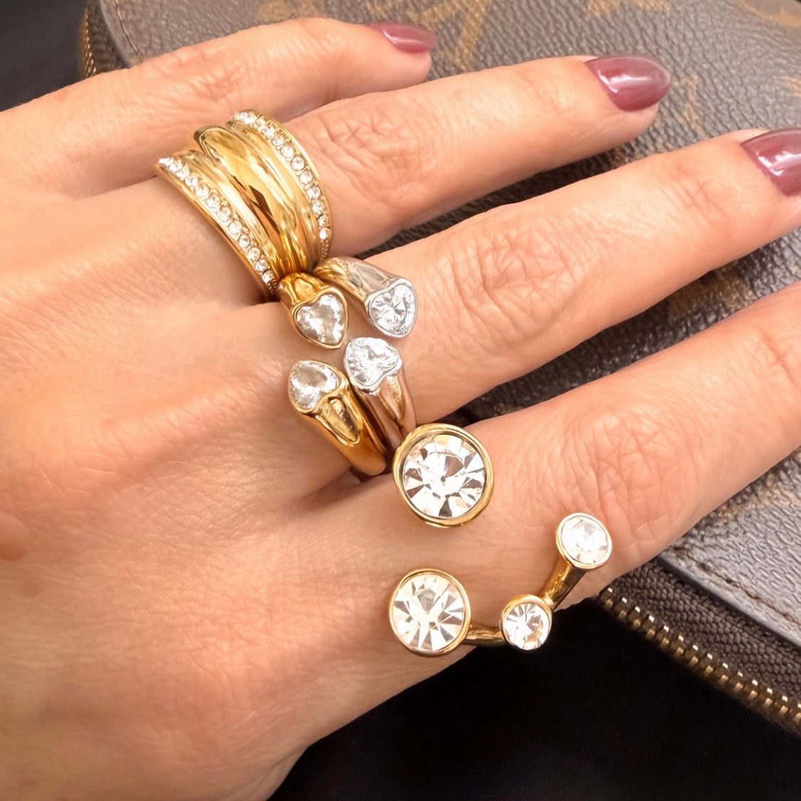 Two Heart Silver Ring