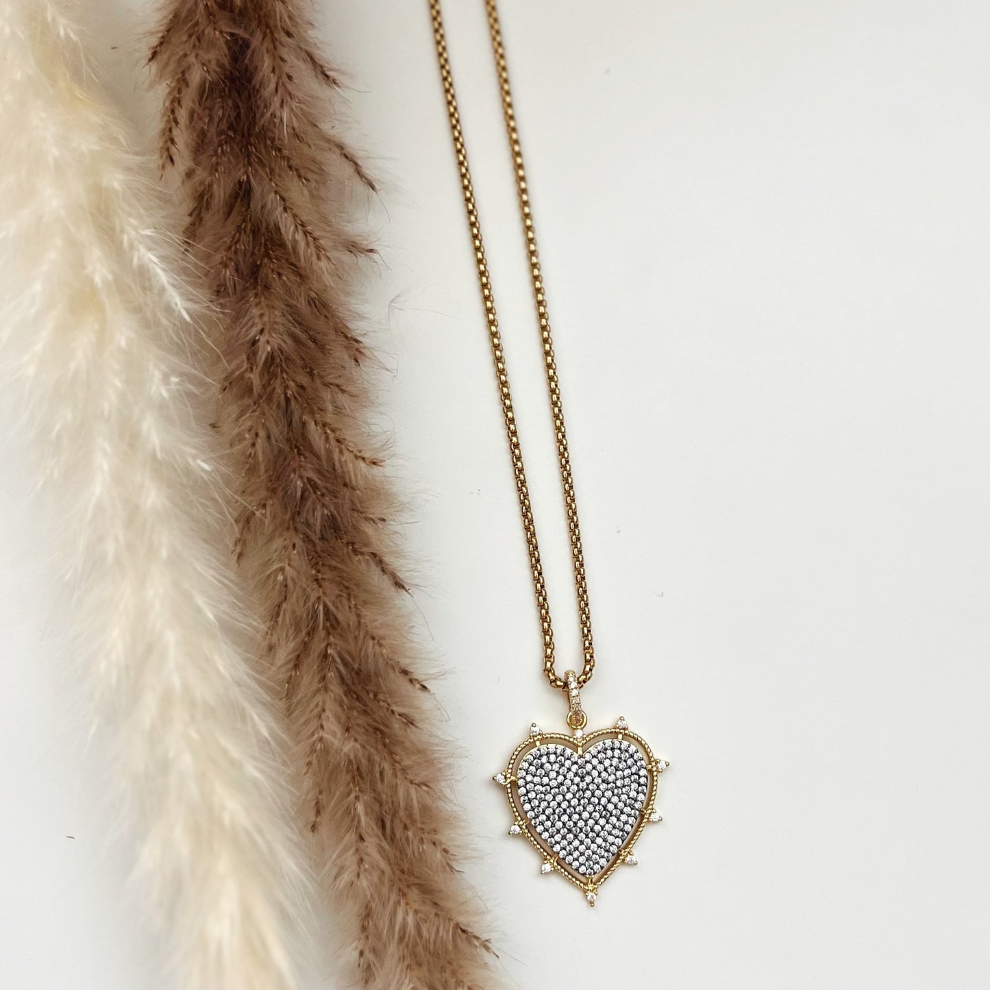Pave Heart Necklace