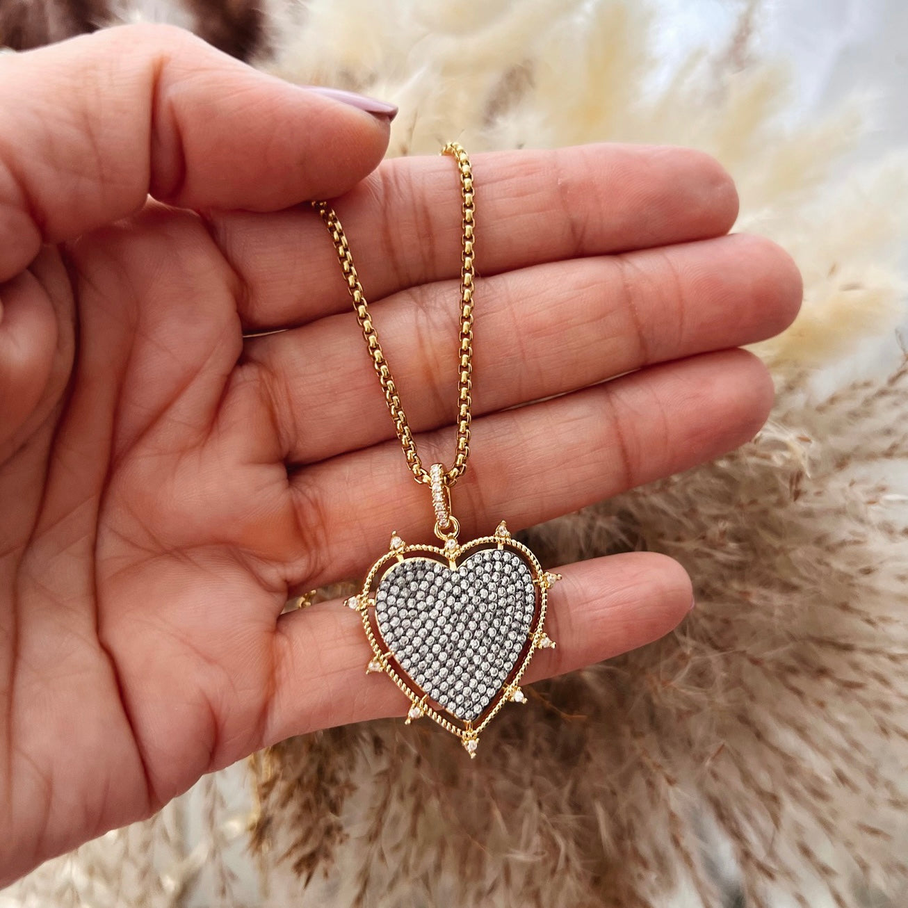 Pave Heart Necklace