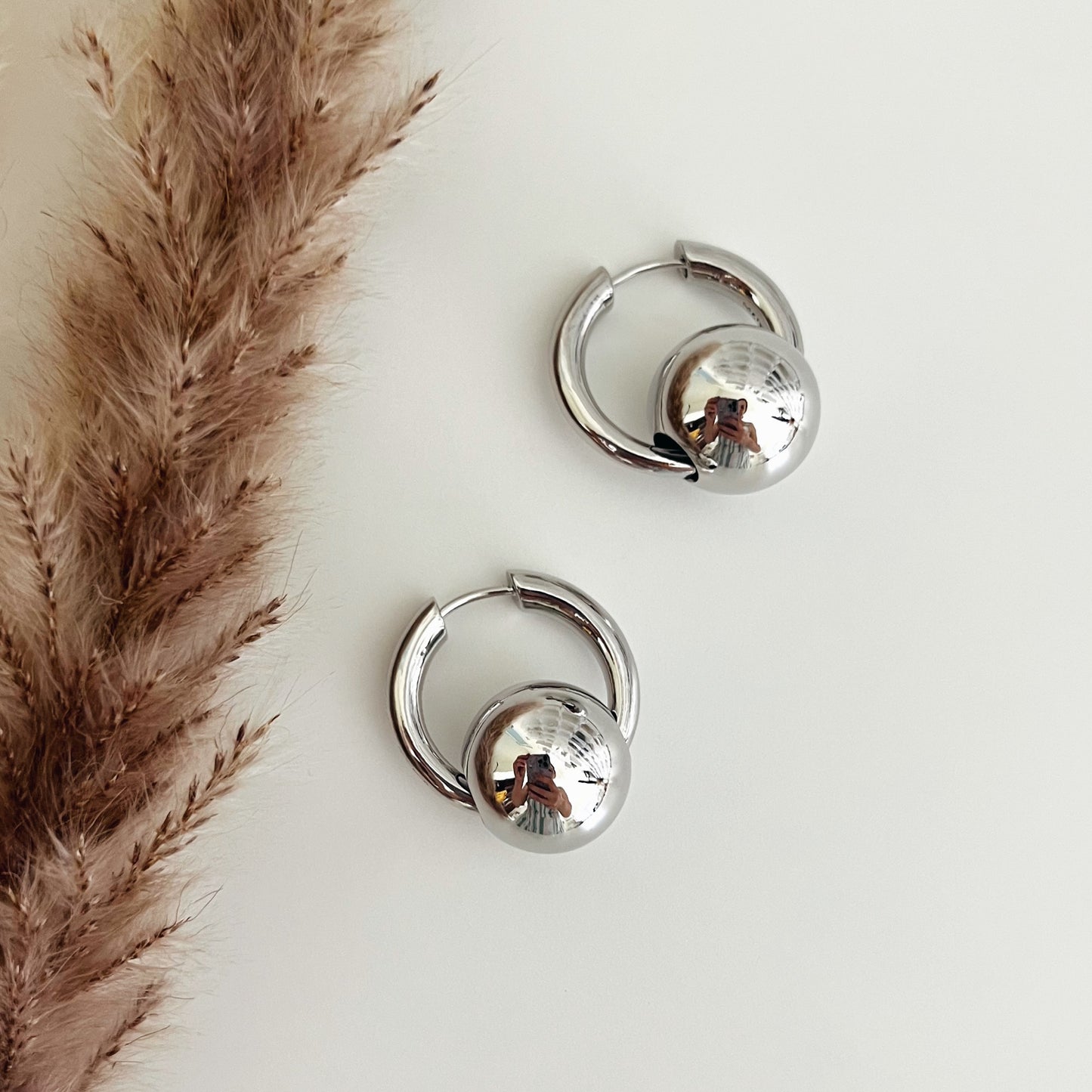 Sabrina Silver Hoops