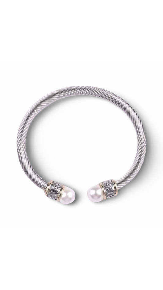 Two Pearl Cable Marino Bracelet