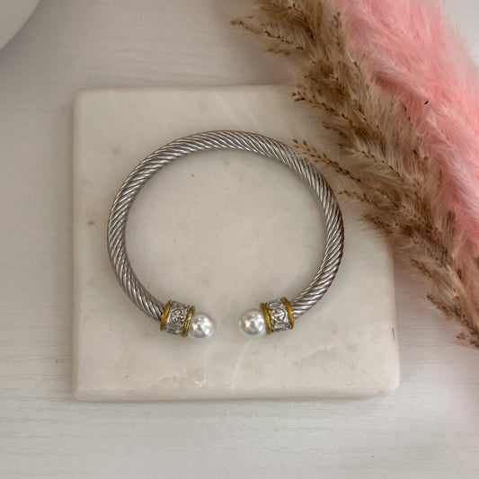 Two Pearl Cable Marino Bracelet