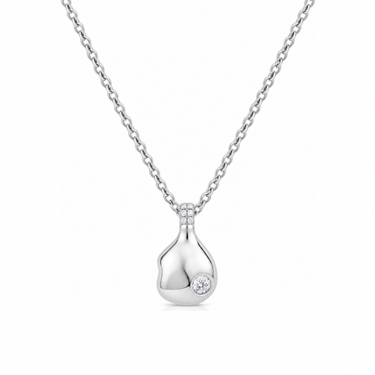 Pure Drop Silver Necklace