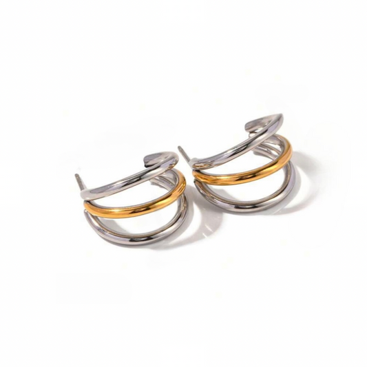 Astrid Two Tone Earrings