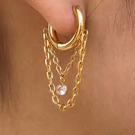 Soft Chain Hoops Earrings