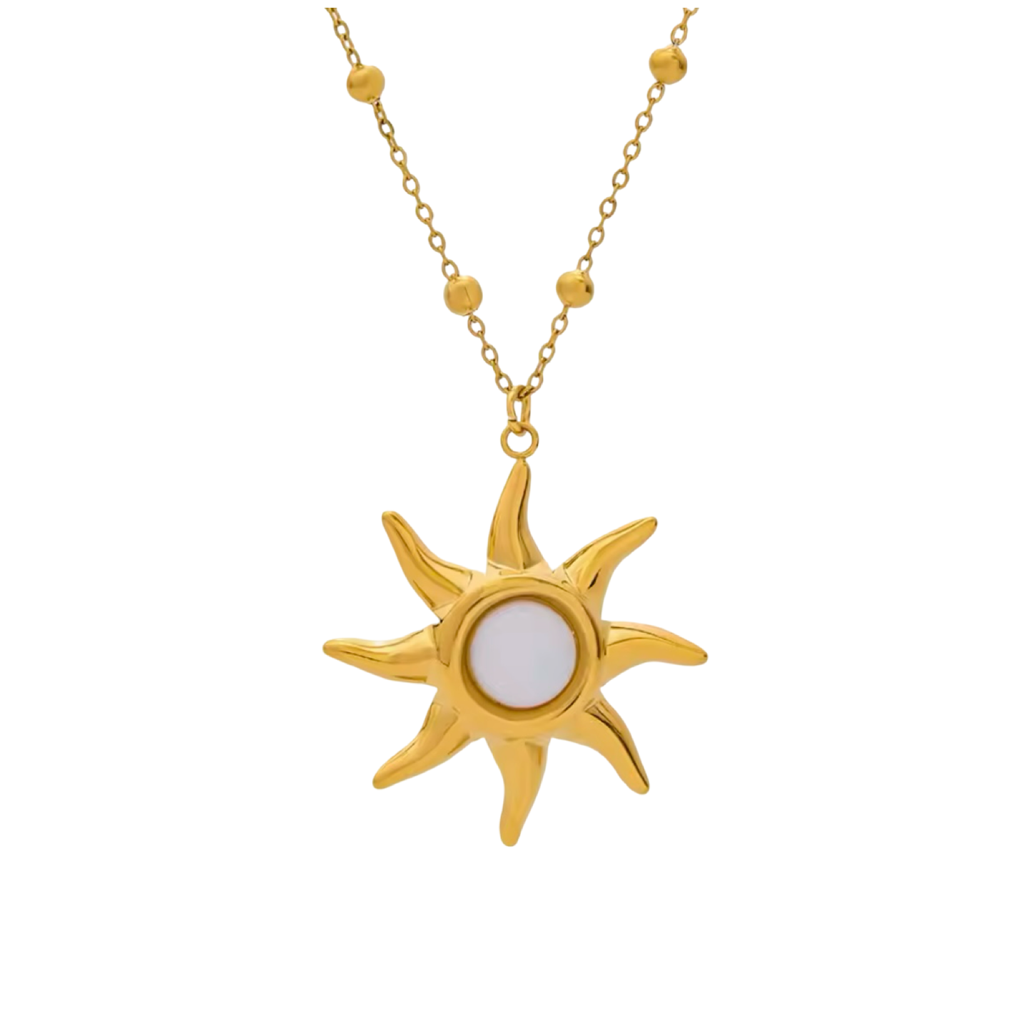 Opal Sun Necklace