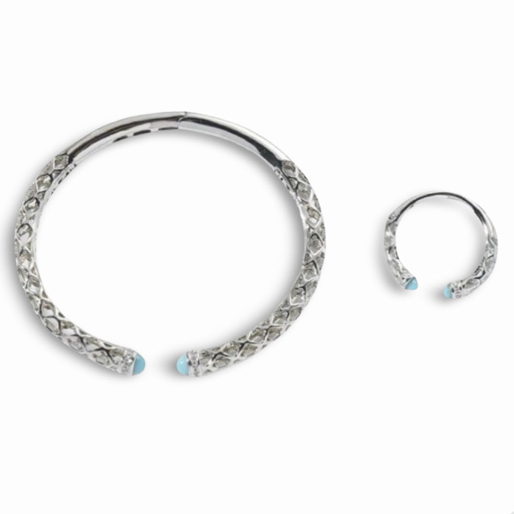 Larimar Bracelet & Ring Set