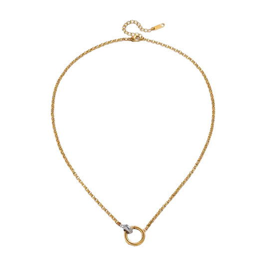 Clutch Two Tone Necklace