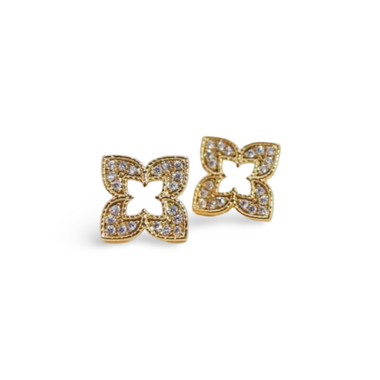 Juliette Gold Clover Stud