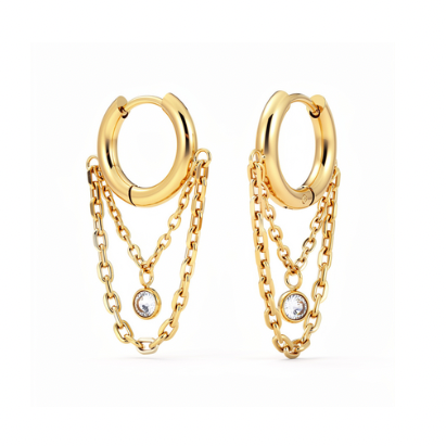 Soft Chain Hoops Earrings