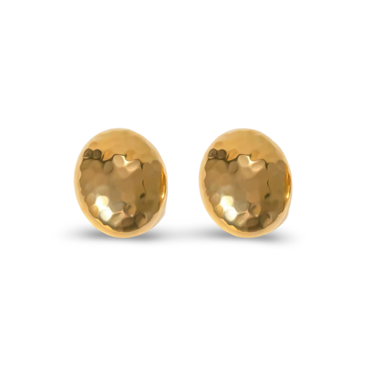 Gold Oval Earrings