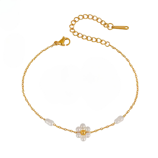 White Flower Bracelet