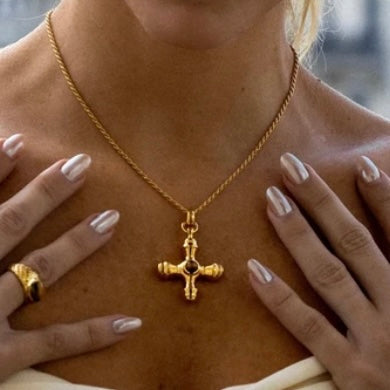 Tiger Eye Cross Necklace