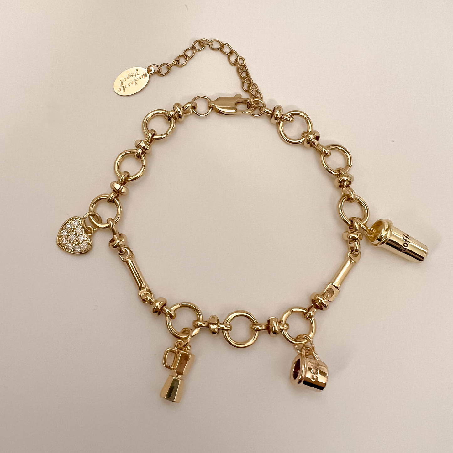 Coffe Lover Charm Bracelet