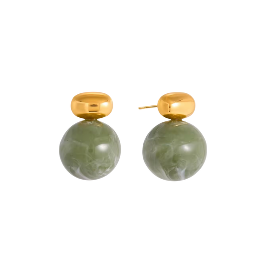 Olive Drop Earrings