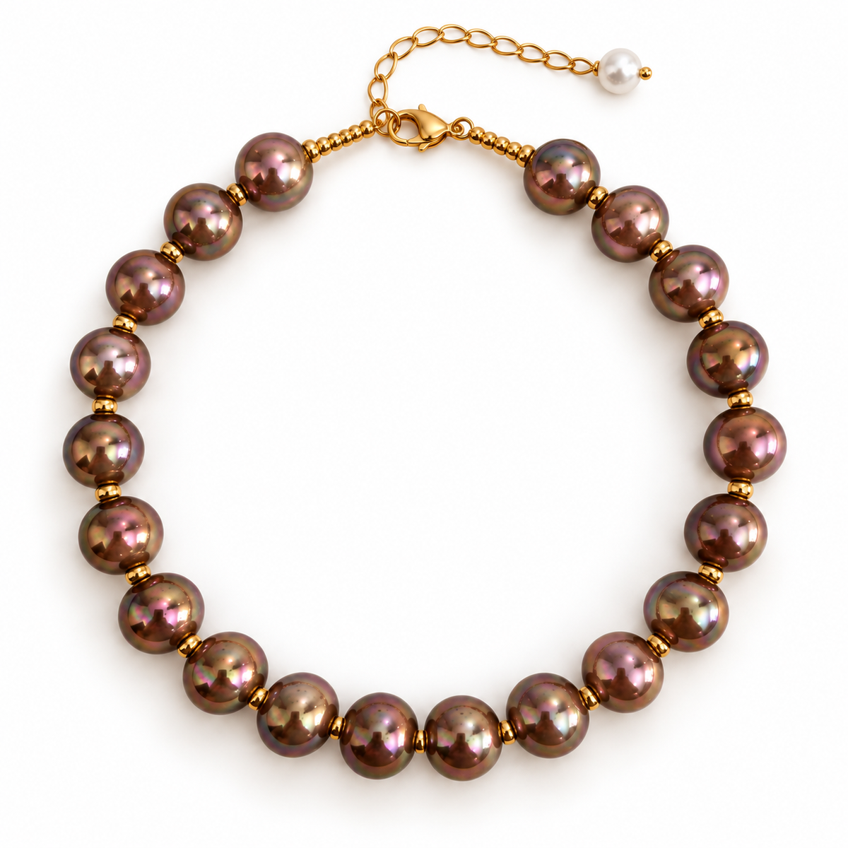 Bronze Pearl Necklace