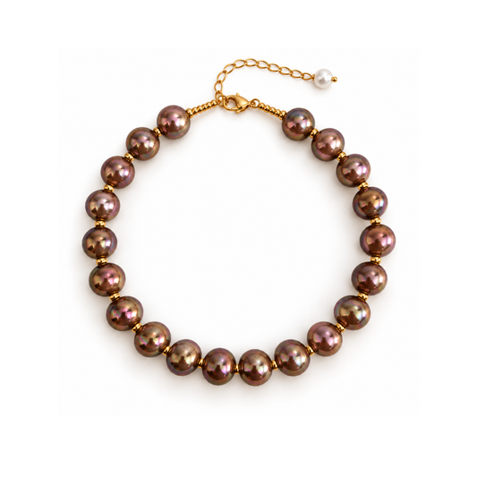 Bronze Pearl Necklace