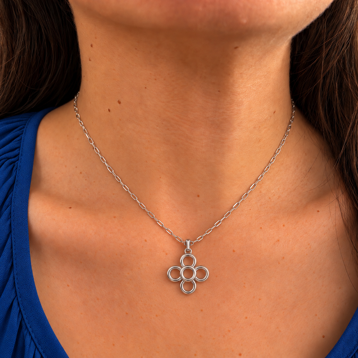 Flor Necklace Silver