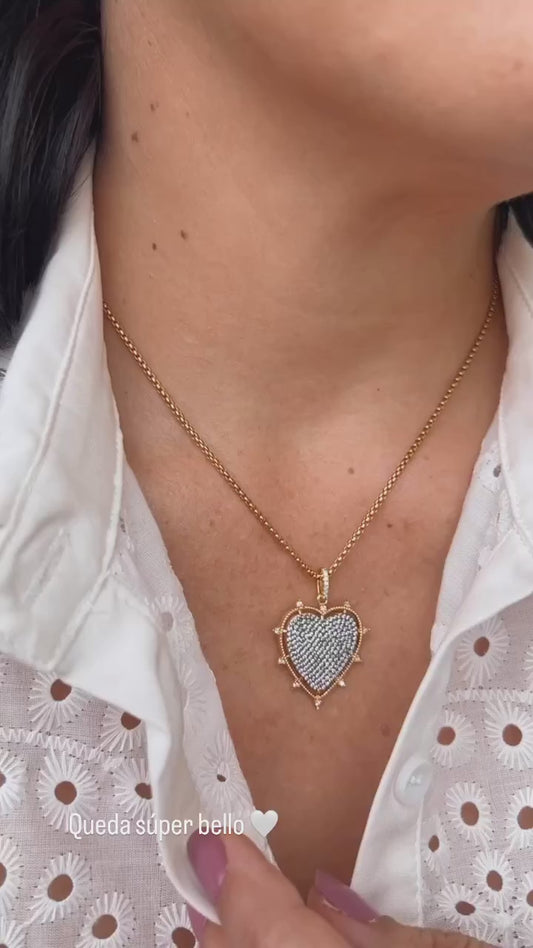 Pave Heart Necklace